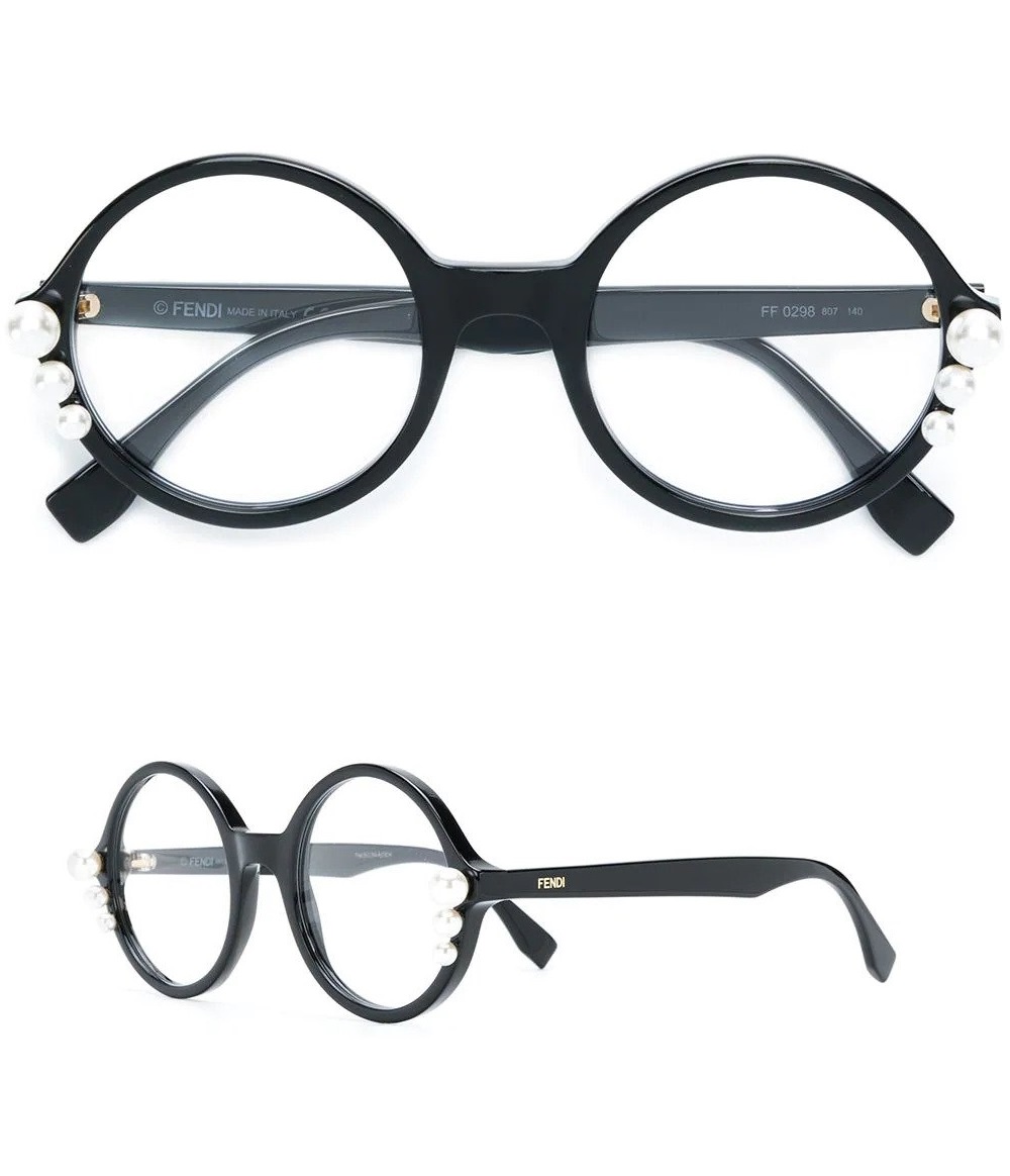 نظارات طبية مستديرة سوداء