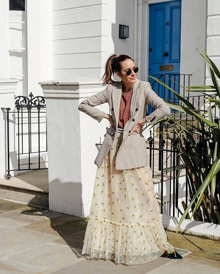 blazer and skirt