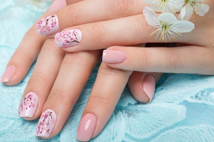 Cherry blossom nail
