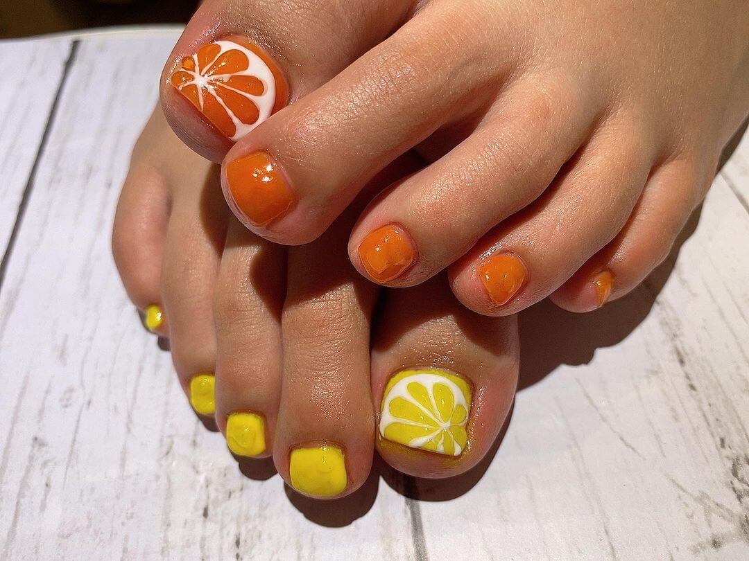 Fruity Toe Nails