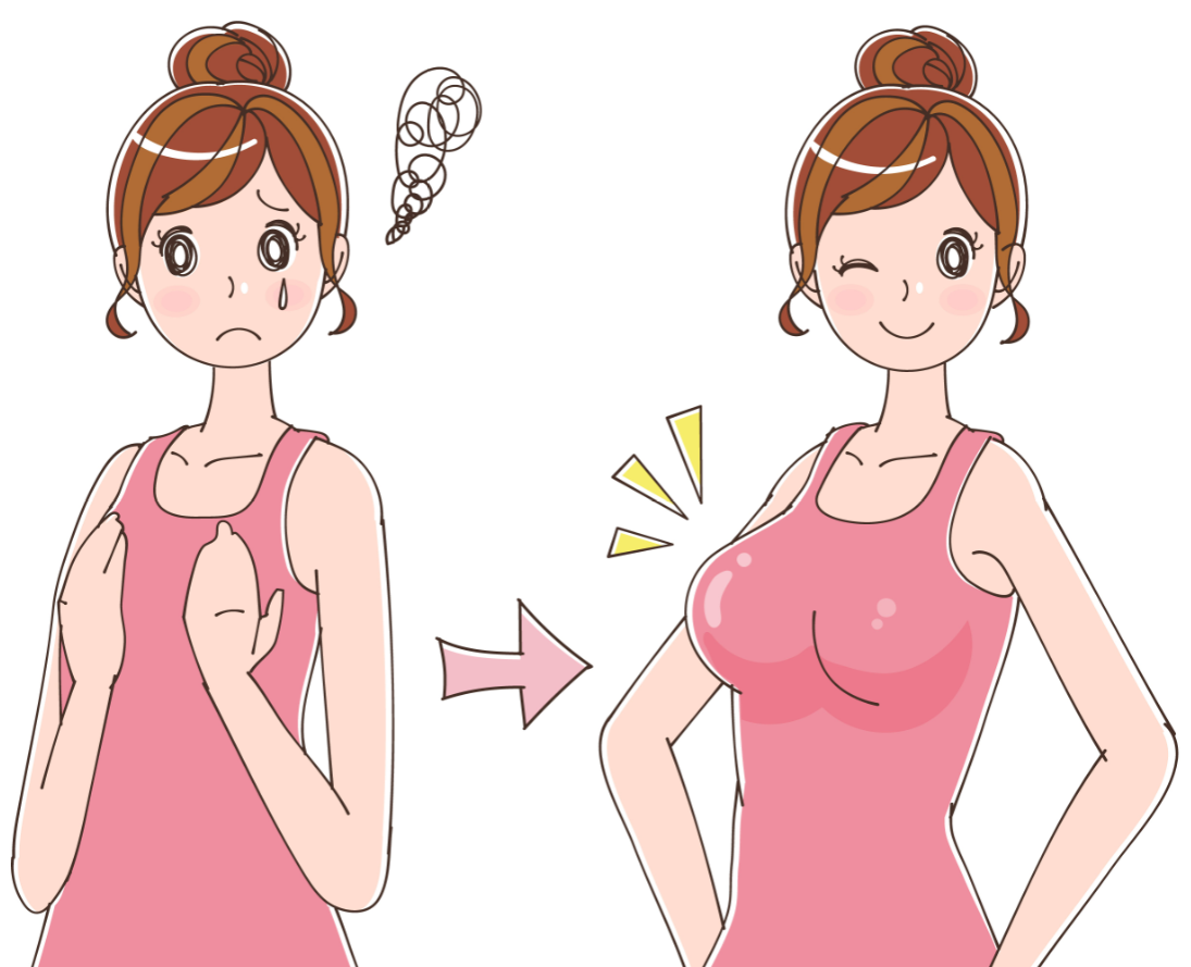 Увеличение груди женщины. Поднятая грудь. Девушка увеличила грудь. Растущая женская грудь.