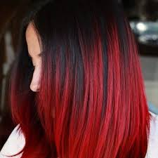 9- الشعر الأسود والأحمر