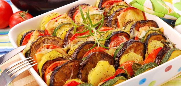 Potato tray with vegetables