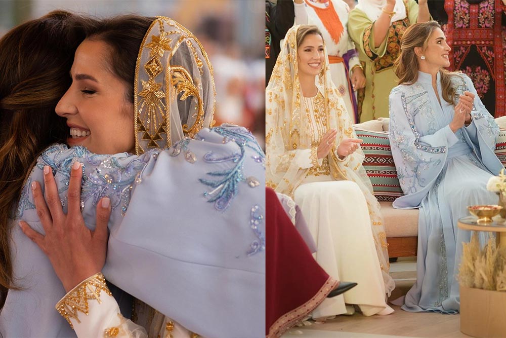 تفاصيل فستان الملكة رانيا