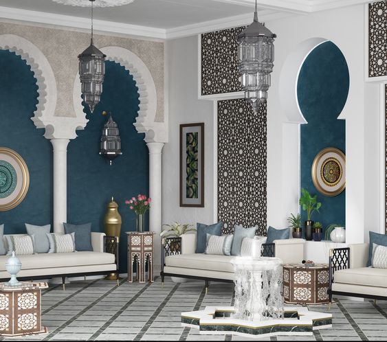 أساليب ديكور مغربي للمجالس بالصور