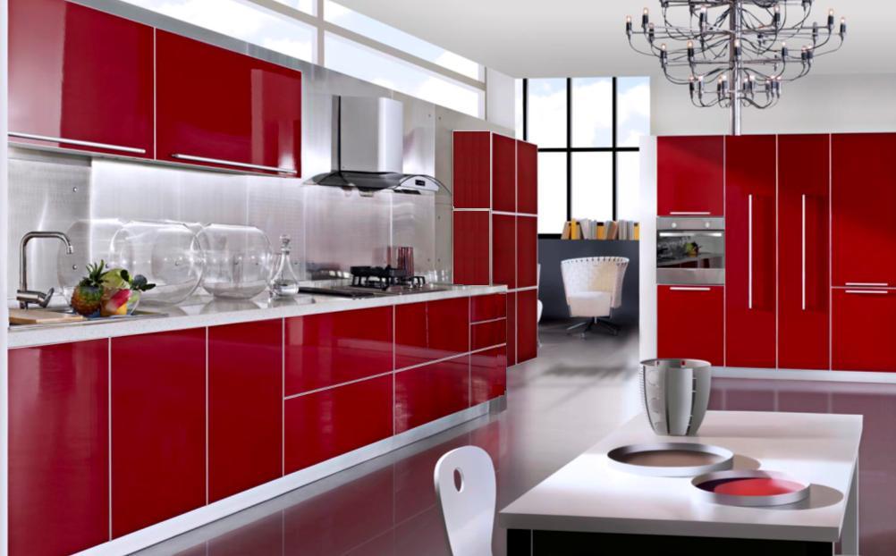 ديكورات مطابخ باللون الأحمر لأفكار متجددة في منزلك