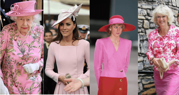 أجمل أزياء سيّدات العائلة الملكية باللون الوردي