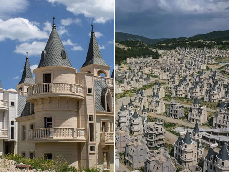القصة وراء مدينة الأشباح المليئة بالقصور الخيالية في تركيا